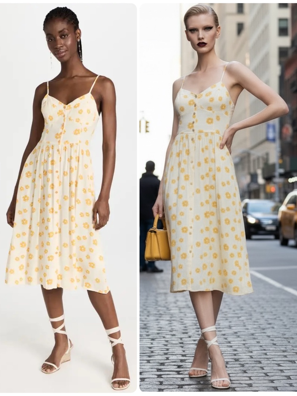 ROLLA'S Folk Viscose Floral Eve Button Down Midi Dress NWT $158
